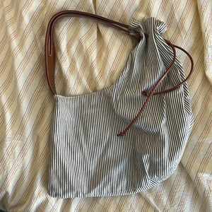 Unique canvas and leather bag